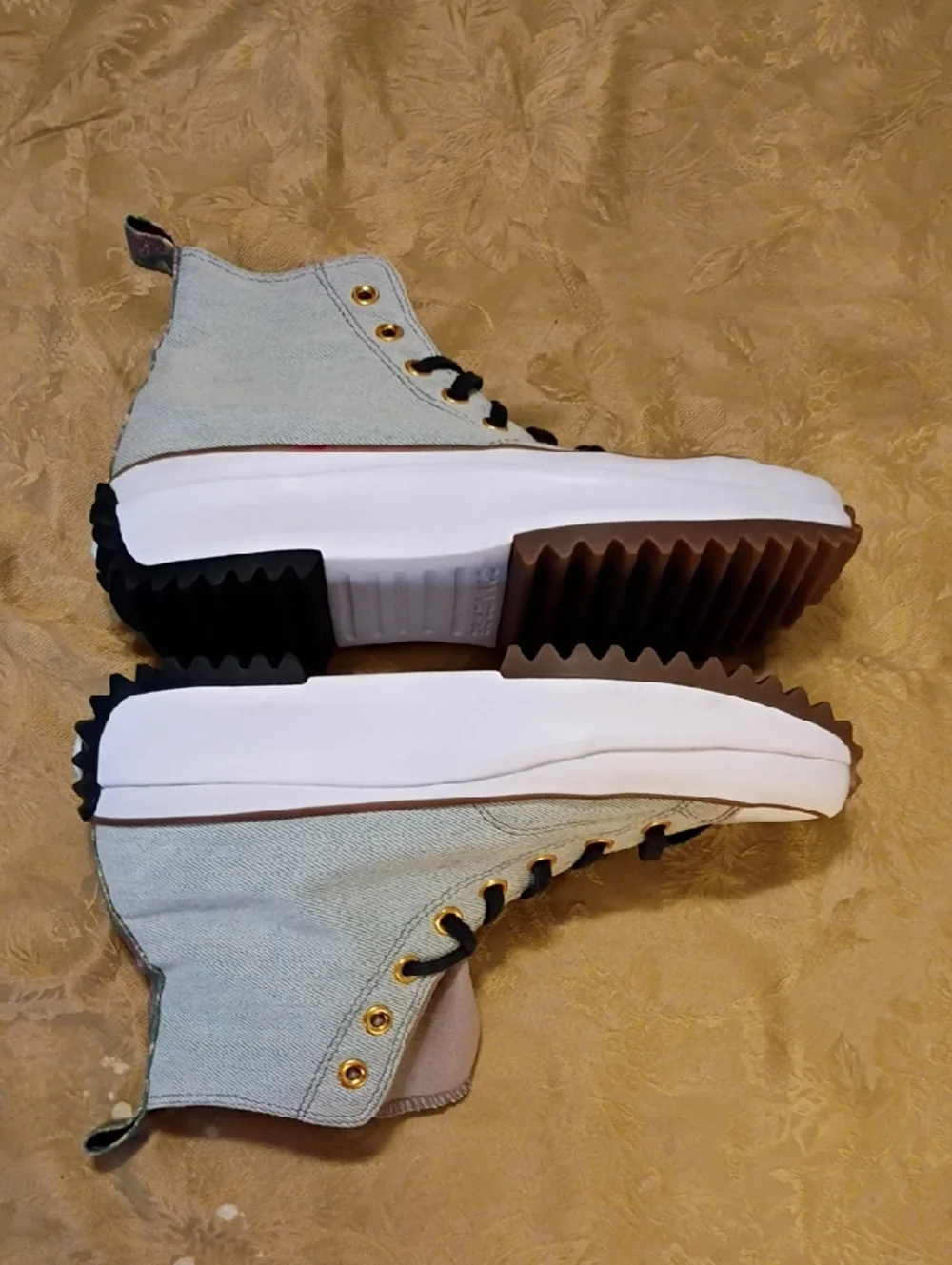 CONVERSE Platform All Stars High Top Denim Blue, Black Men's 9.0 Women's 10.5 - Picture 8 of 13